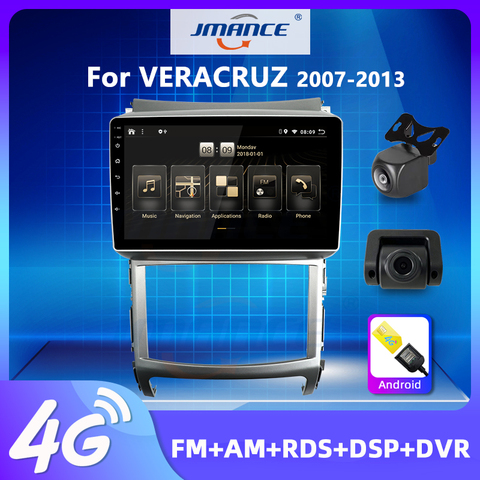 Автомагнитола JMANCE DSP Carplay, 2 + 32 ГБ, Android 10, 4G, мультимедийный аудио плеер, GPS-навигация для Hyundai Veracruz 2007-2013, no 2 din ► Фото 1/6
