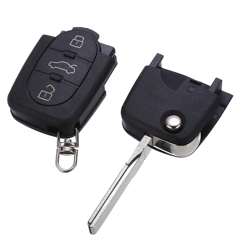 Для Audi A2 A3 A4 A6 A8 TT дистанционный брелок для ключей чехол с 3 кнопками лезвие для ключей HAA аксессуары для интерьера автомобиля ► Фото 1/6