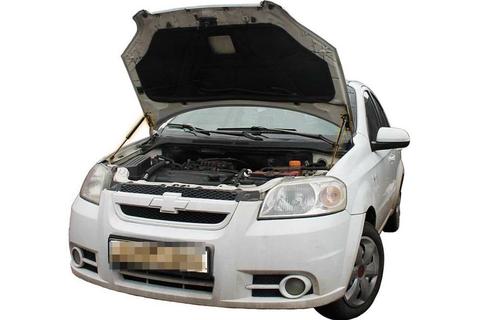 Передняя крышка капота для Chevrolet Aveo I T-255 2006-2012, модифицированные газовые стойки, пружинный амортизатор из углеродного волокна, подъемный амо... ► Фото 1/4