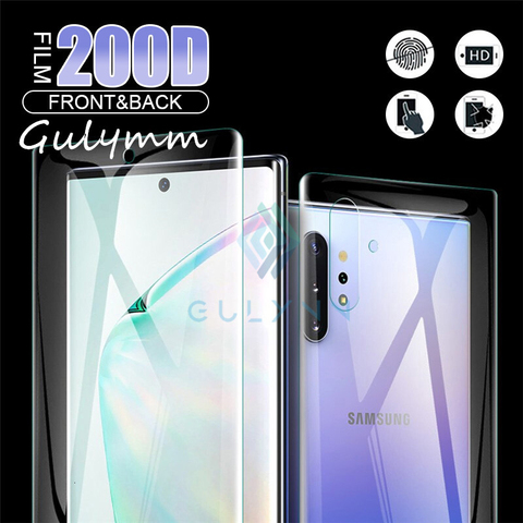 200D Передняя и задняя Защита экрана для Samsung Galaxy S9 S10 Plus полное покрытие Гидрогелевая пленка для A20 A30 A40 A50 A70 A80 A90 M30S ► Фото 1/6