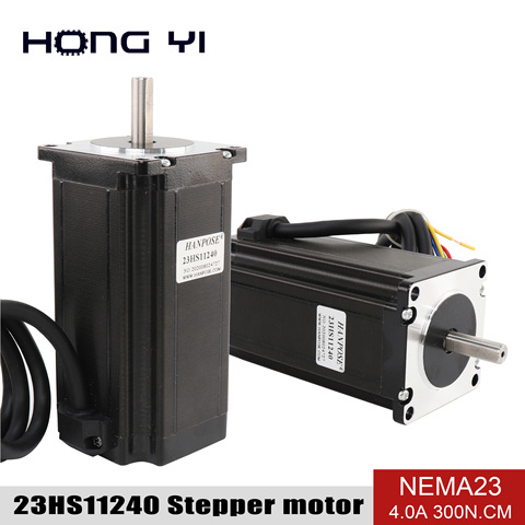 Шаговый электродвигатель 23HS11240 4-lead 57 NEMA23 4.0A CE ROSH ISO Nema 23 для 3D принтера, робота, пенопласта, металла, 5 шт. ► Фото 1/6