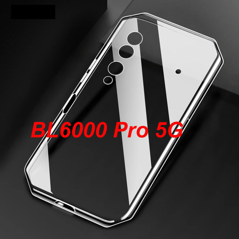 Чехол для Blackview BL6000 Pro 5G, силиконовый чехол, мягкий матовый защитный чехол из ТПУ для телефона, черный корпус BL6000, стеклянная задняя крышка, бампер ► Фото 1/6