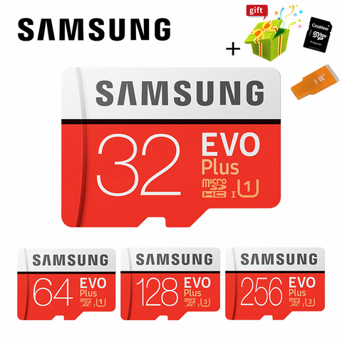 SAMSUNG Microsd карта 256 г 128 ГБ 64 ГБ 32 ГБ 16 ГБ 8 ГБ 100 МБ/с. Class10 U3 U1 SDXC Класс EVO + карта памяти Micro SD карты TF флэш-карты ► Фото 1/6