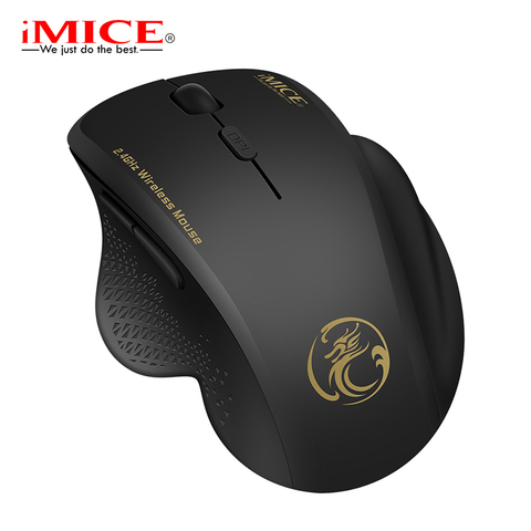 Эргономичная беспроводная мышь, компьютерная мышь для ПК, ноутбука 2,4 ГГц, USB Mini Mause 1600 DPI, 6 кнопок, оптические мыши ► Фото 1/6