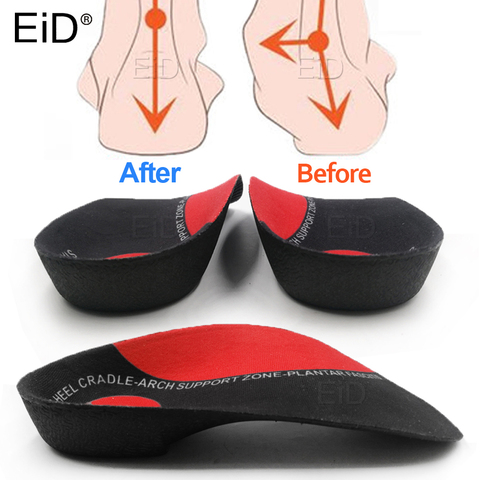 Стельки EiD 3/4 для тяжелой плоскостопия, ортопедические стельки с поддержкой свода стопы, стельки для обуви от боли в пятке, подошвенный фасци... ► Фото 1/6