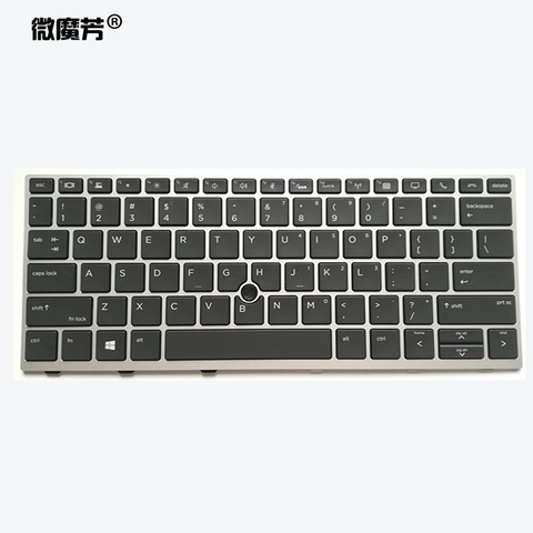 Новая клавиатура с американской подсветкой для ноутбука HP Elitebook 730 g5 735 G5 830 G5 836 G5, английская клавиатура для ноутбука ► Фото 1/5