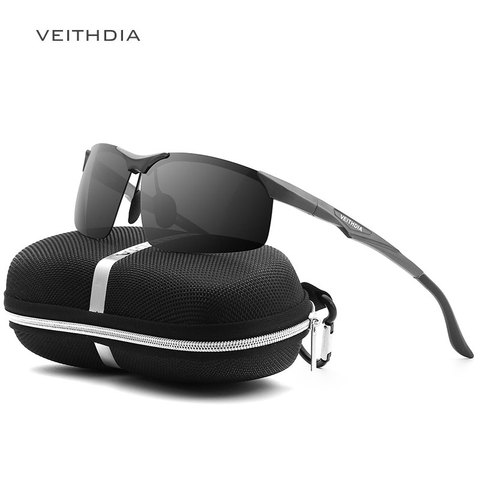 Мужские солнцезащитные очки ночного видения VEITHDIA, из алюминиево-магниевого сплава с поляризационными стеклами, степень защиты UV400, модель ... ► Фото 1/6