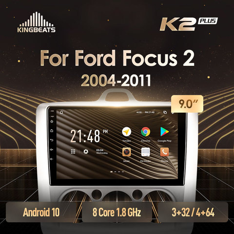 KingBeats штатное головное устройство For Ford Focus 2 Mk 2 2004 - 2011 GPS Android 10 автомагнитола на андроид магнитола For Форд Фокус II 2 For автомобильная мультимедиа Octa Core 8 core*1.8G No 2din 2 din dvd ► Фото 1/6