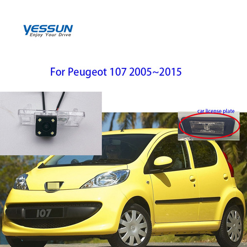 Автомобильная камера Yessun, камера заднего вида ночного видения IP67 для Peugeot 107 2005 ~ 2015 ► Фото 1/6