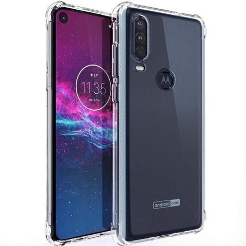 Прозрачный мягкий чехол для Motorola One Action Zoom, угловая Силиконовая задняя крышка для Motorola One Macro Vision, резиновый бампер ► Фото 1/6