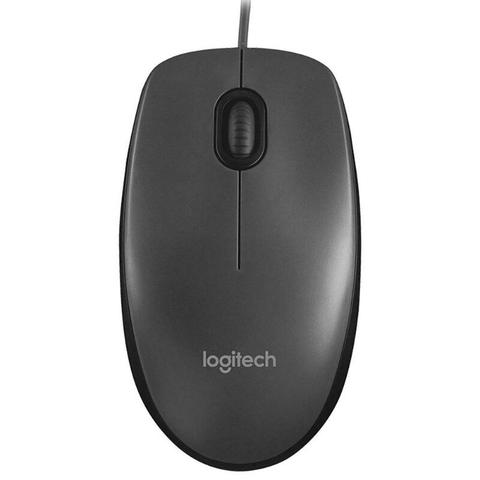 Logitech оригинальная проводная мышь M90 с USB, эргономичный дизайн, оптическая мышь для ноутбука, настольного ПК ► Фото 1/5