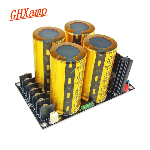 GHXAMP 120A усилитель Schottky выпрямленный фильтр плата питания 4*100 в 10000 мкФ золотой конденсатор источник питания волновой фильтр AC 65 в 1 шт. ► Фото 1/6