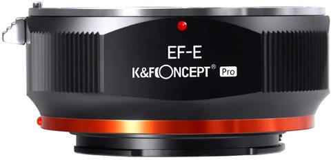 Адаптер для крепления K & F Concept EOS на E, Для беззеркальных камер Canon EF, Крепление объектива на E, NEX, с дизайном матового лака ► Фото 1/6