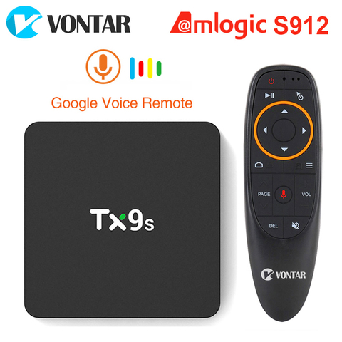 Amlogic S912 TX9S Смарт Android TV Box OctaCore Декодер каналов кабельного телевидения контейнер под элемент питания 2GB 8GB 4K 60fps 2,4G, Wi-Fi, TVBOX Youtube медиа-проигрыва... ► Фото 1/6