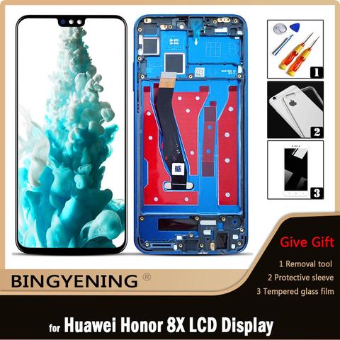 Оригинальный сенсорный ЖК-экран 6,5 дюйма для Huawei Honor 8X, дигитайзер сенсорного экрана в сборе, JSN-L21 телефон с заменой рамки ► Фото 1/5