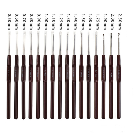 16 шт., набор крючков для вязания, 0,5-2,5 мм ► Фото 1/6