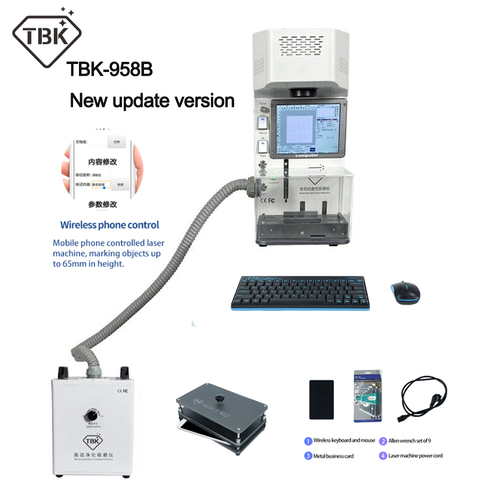 Новая версия, TBK-958B, беспроводной лазер для управления телефоном, отдельная машина для iphone 7-11pro, задняя крышка, стекло, удаление логотипа ► Фото 1/6
