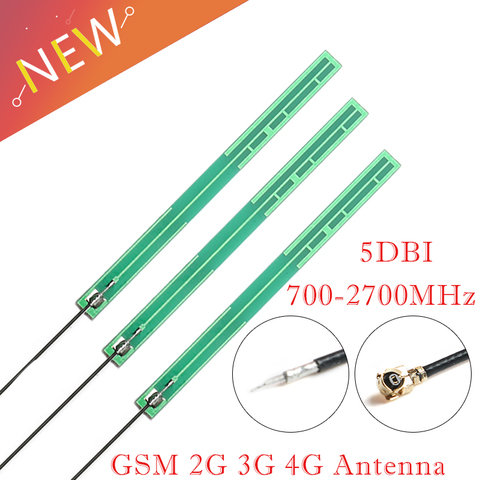 5 шт./лот IPEX Внутренняя антенна GSM 2G 3G 4G PCB антенна 5DBI 700-2700 МГц с кабелем 12 см, wifi модульная антенна ► Фото 1/6