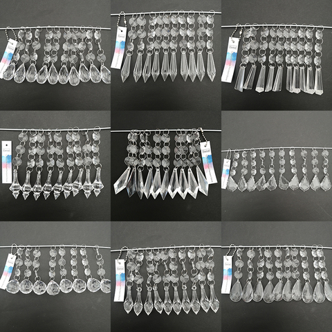 Camal 10 шт. акриловые хрустальные бусины, подвесная гирлянда, люстра, подвесное украшение для вечеринки, свадьбы, искусственная занавеска «сде... ► Фото 1/6