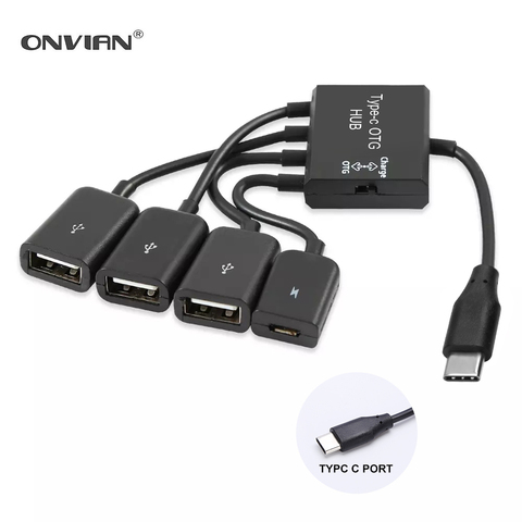 USB-адаптер Onvian Type-C, OTG-кабель, USB C 3,0 2,0, штекер-штекер, Микро-гнездо, usb-концентратор для Samsung, Xiaomi, Huawei ► Фото 1/6