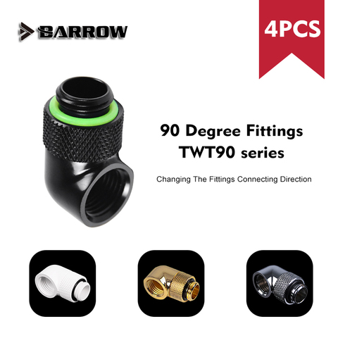 Barrow TWT90-v2.5 , 90 градусов вращающийся фитинг, G1/4 