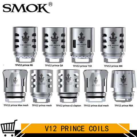 Оригинальный SMOK TFV12 Prince Coil V12 Prince RBA Q4 M4 X6 T10 сетчатый двухъядерный для TFV12 PRINCE Tank электронные сигаретные сердечники ► Фото 1/2