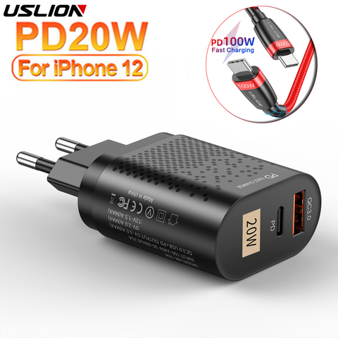 20 Вт PD QC3.0 кабель для быстрой зарядки usb зарядное устройство для iPhone 12 pro max Samsung Xiaomi Мобильный телефон 100 Вт 20В 5A кабель зарядное устройство для быстрой зарядки ► Фото 1/1