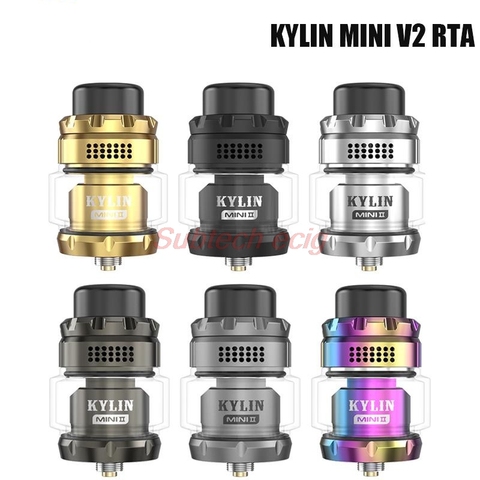 Атомайзер SUB TWO Kylin Mini V2 RTA, емкость 2 мл/5 мл, поддержка сплавленного сверху воздушного потока катушки Клэптона 0,3 Ом, предотвращение утечки сок... ► Фото 1/6