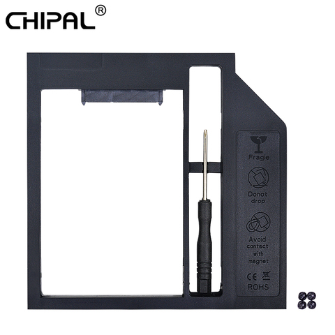 Placstic Optibay SATA 3,0 2nd HDD Caddy 9,5 мм для 2,5 дюймов 7 мм 9 мм SSD чехол жесткий диск Корпус драйвера адаптер для ноутбука CD-ROM ► Фото 1/6