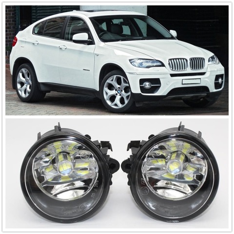 Светодиодный светильник для автомобиля для BMW X6 E71 E72 2012 2013 2014 2015 автомобильный Стайлинг передний светодиодный противотуманный фонарь проти... ► Фото 1/6