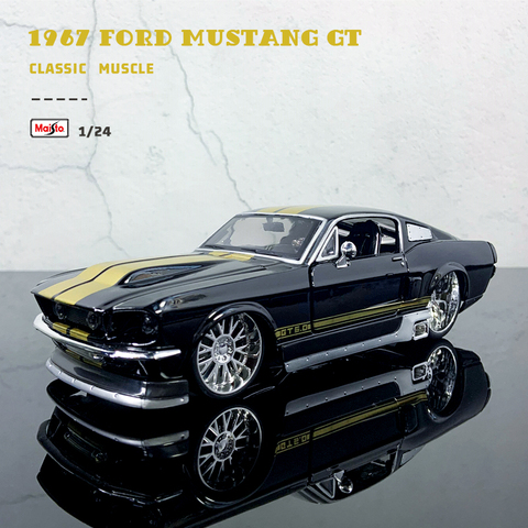 Maisto 1:24 новая модифицированная версия 1967 Ford Mustang GT модифицированная модель автомобиля из сплава Коллекционная Подарочная игрушка ► Фото 1/6