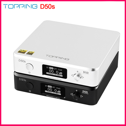 TOPPING D50s ES9038Q2M * 2 DAC Bluetooth 5,0 LDAC DSD512 32 бит/768K Hi-Res аудио HIFI декодер ► Фото 1/1