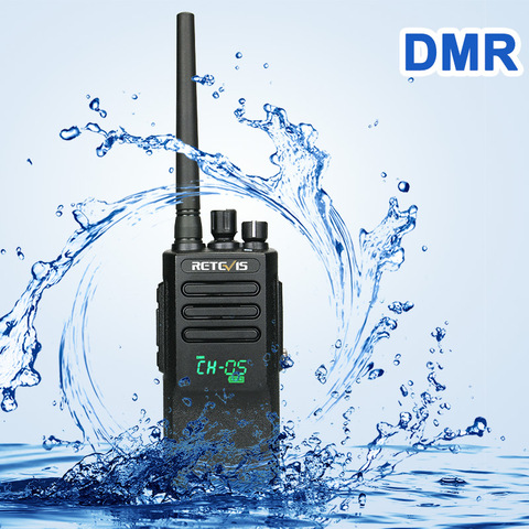 Высокомощная цифровая рация DMR, IP67 водонепроницаемая рация Retevis RT50, дисплей UHF VOX, двухсторонняя рация для заводского склада, фермы ► Фото 1/6