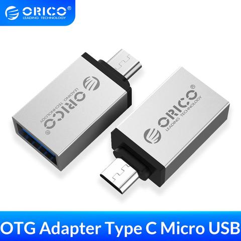 Адаптер ORICO OTG USB Type C Micro USB To Type C OTG для телефона Macbook, ноутбука, зарядного устройства, синхронизации данных, USB 3,0 ► Фото 1/6