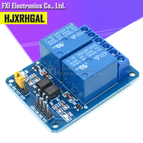 1 шт 5V 2 канальный релейный модуль для Arduino ARM PIC AVR DSP электронное реле 2-полосная триггерный релейный модуль ► Фото 1/2