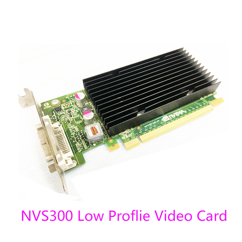 1 шт. Новый низкопрофильный видеоадаптер LP Quadro NVIDIA NVS300 512M DDR3 PCIE NVS 300 видеокарта с кабелем DMS59 ► Фото 1/6