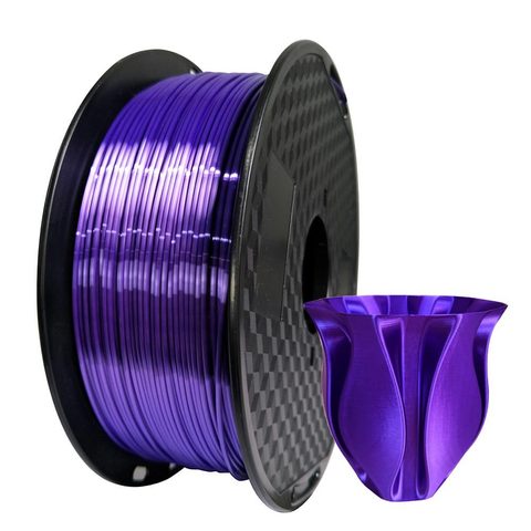 Шелковая фиолетовая нить пла 1,75 мм 1000 г, нить для 3D-принтера, шелковистая сияющая нить для 3d-ручки, материалы для печати, блестящие металличе... ► Фото 1/6