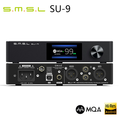 SMSL SU-9 MQA полный декодер Bluetooth 5,0 ES9038Pro DAC 2nd Gen XMOS DSD512 PCM768kHz/32Bit UAT LDAC USB сбалансированный декодер SU9 ► Фото 1/6