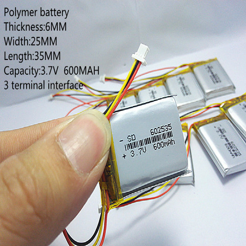 2022 новые полимерные литиевые батареи 3,7 V,600 602535 могут быть настроены оптом CE FCC ROHS MSDS сертификация качества ► Фото 1/6