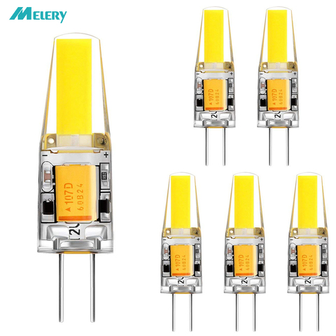 Светодиодсветильник лампы G4 COB, 25 Вт, галогенные лампы, замена 3000 лм, белые, 6000K/K, 3 Вт, 12 В, кристальная точесветильник лампа, 5 шт. в упаковке, класс энергии A + ► Фото 1/6