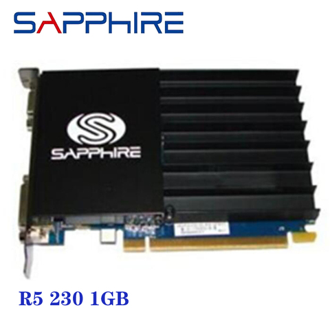 Видеокарта SAPPHIRE R5 230 1 ГБ D3, графический процессор для AMD Radeon R5 230 GPU, графическая видеокарта для настольного ПК Radeon HD 5450 1 ГБ GDDR3, б/у ► Фото 1/6