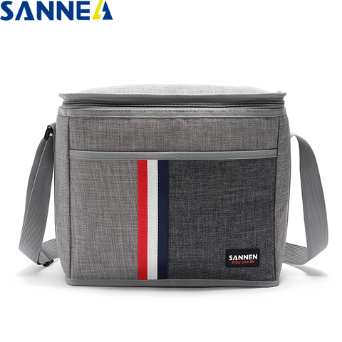 SANNE 9L Водонепроницаемая джинсовая сумка для ланча, изолированная с алюминиевой пленкой внутри, термальная коробка для ланча, CL802-31 ► Фото 1/6