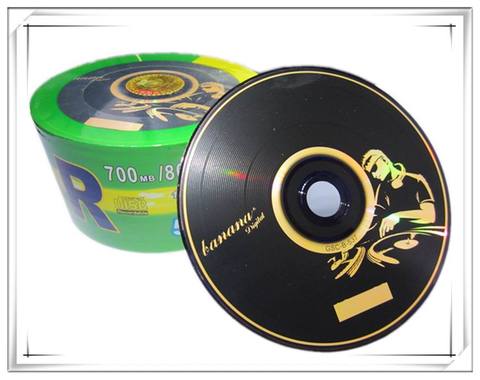 Оптовая продажа, двойные черные компакт-диски, 700 Мб, 80 мин, 52X, 50 шт., бесплатная доставка ► Фото 1/1