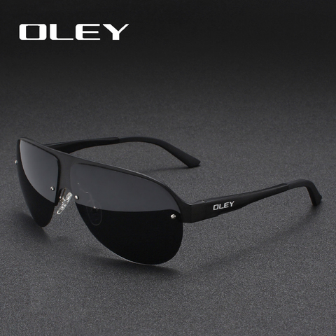 Мужские солнцезащитные очки OLEY, классические брендовые дизайнерские очки с поляризационными стеклами, степень защиты UV400, с логотипом на заказ, Y7061 ► Фото 1/6