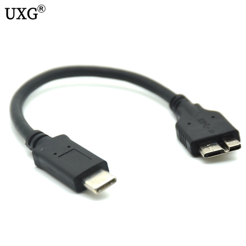 15 см 1 м USB3.1 Type-C к USB 3,0 Micro B 10Pin короткий кабель 5 Гбит/с разъем для передачи данных для жесткого диска смартфона ПК OTG C тип телефона ► Фото 1/4