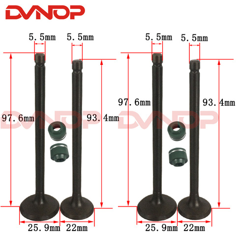 Клапан впускного выхлопного стержня двигателя мотоцикла, клапан, масляное уплотнение для Suzuki GN250 DR250 EN250 GN 250 DR 250 EN 250 ► Фото 1/2