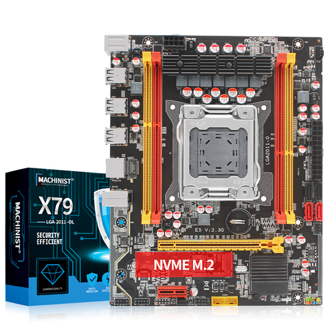 Десктопная материнская плата X79 LGA 2011 с поддержкой Intel Xeon E5 V1 & V2 процессор DDR3 ECC оперативная память NVME M.2 SATA3.0 Материнские платы E5 3,3G ► Фото 1/6