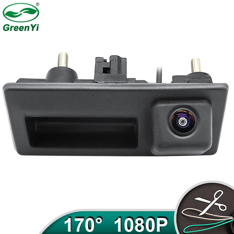 HD AHD 1080P объектив «рыбий глаз» с углом обзора 170 градусов Автомобильная камера заднего вида с ручкой для багажника для VW Passat Golf Polo Jetta Audi A4 A6 ► Фото 1/6
