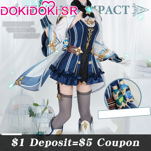 $1 депозит = $5 купон DokiDoki-SR Game Genshin Impact Cosplay SunCore костюм ► Фото 1/6