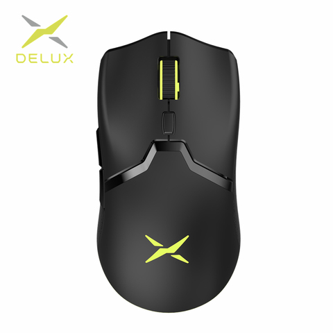 Delux M800 RGB 2,4 ГГц беспроводная + Проводная игровая мышь с двойным режимом 16000 DPI легкая эргономичная мышь 1000 Гц с мягким канатным кабелем ► Фото 1/6